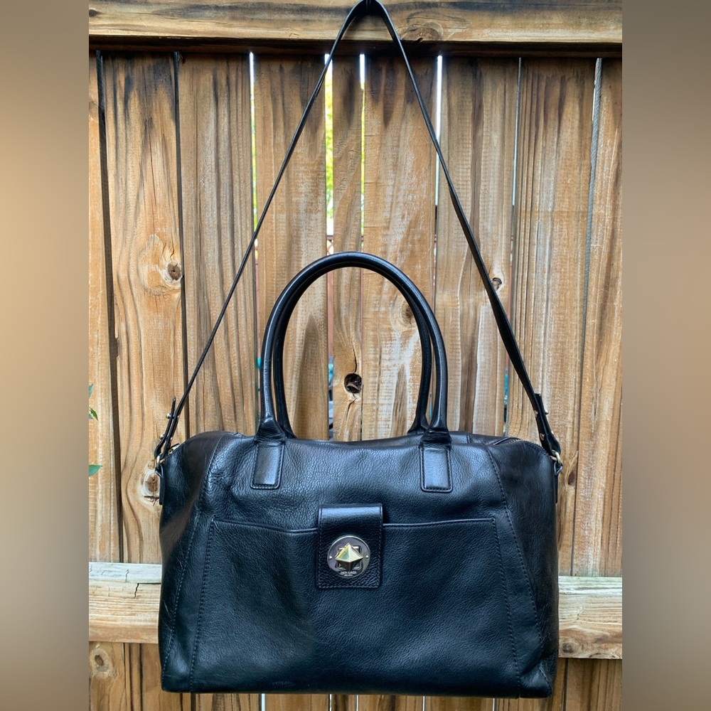 Kate Spade Women's Chrystie Street Catalina Large Black Cow Leather Satchel